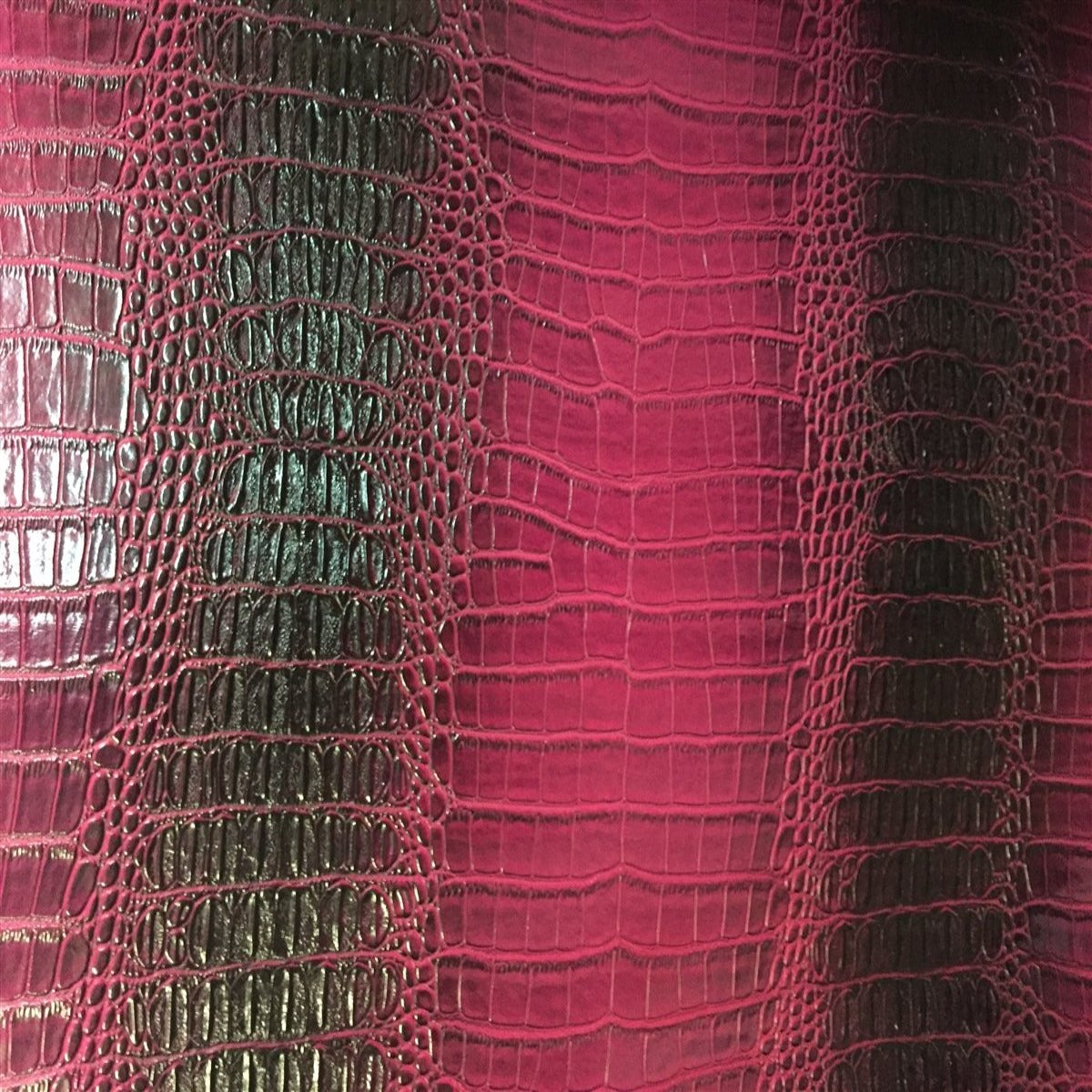 Pink Black 2 Tone Metallic Gator Vinyl - Fashion Fabrics Los Angeles