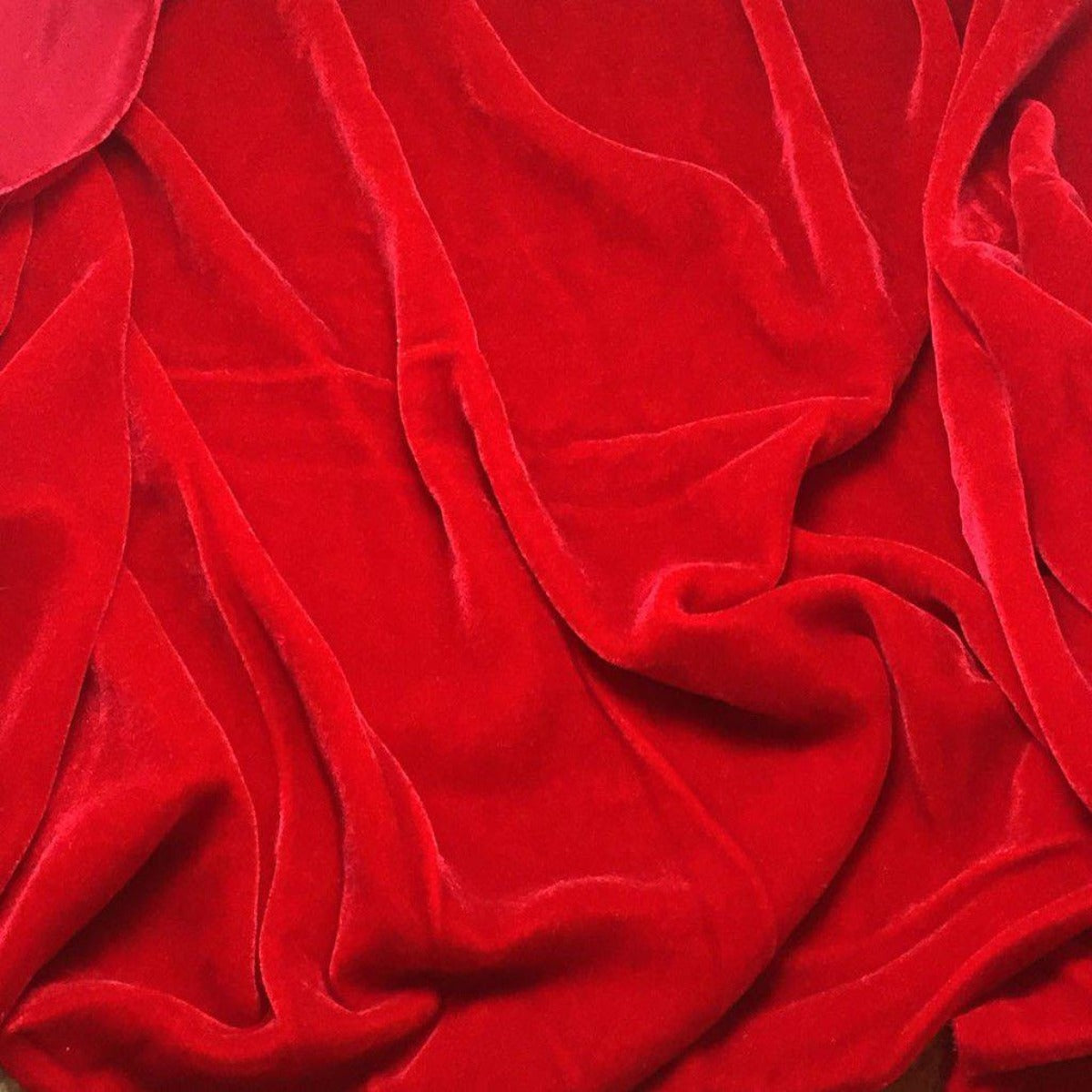 Red Silk Velvet Fabric - Fashion Fabrics Los Angeles