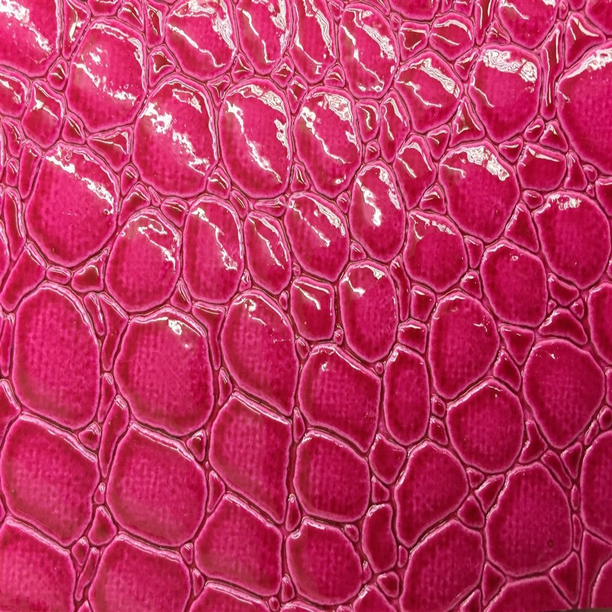 Fuchsia Crocodile Vinyl Fabric - Fashion Fabrics Los Angeles