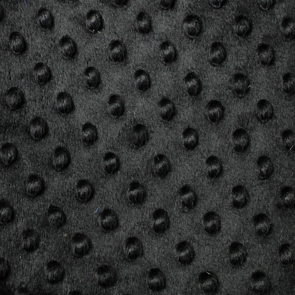 Black Minky Dimple Dot Fabric - Fashion Fabrics Los Angeles