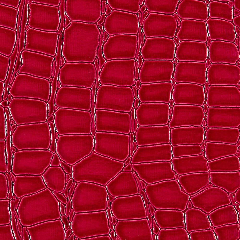 Red Crocodile Vinyl Fabric - Fashion Fabrics Los Angeles