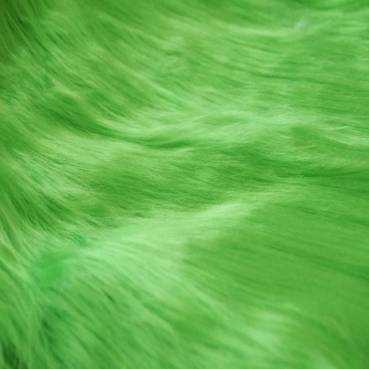 Lime Green Shaggy Long Pile Faux Fur Fabric (4") - Fashion Fabrics LLC