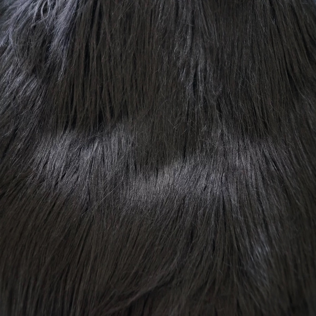 Black Shaggy Long Pile Faux Fur Fabric (4") - Fashion Fabrics LLC