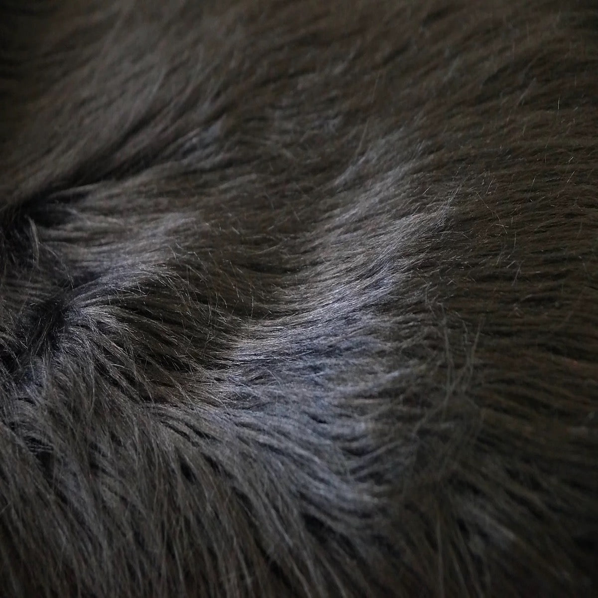 Black Shaggy Long Pile Faux Fur Fabric (4") - Fashion Fabrics LLC