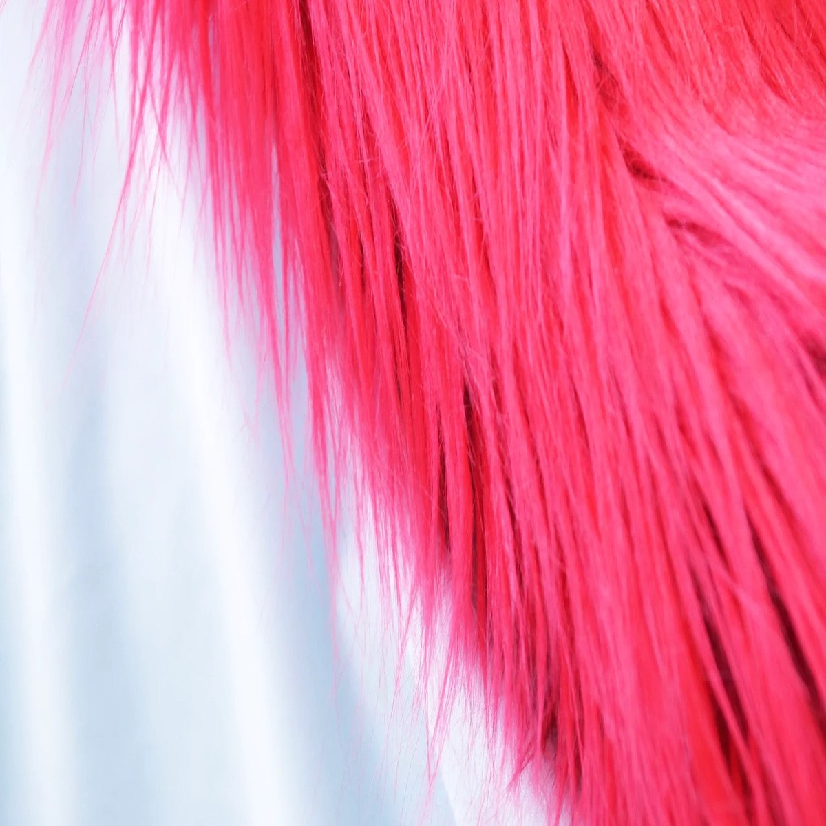 Red Shaggy Long Pile Faux Fur Fabric (4") - Fashion Fabrics LLC