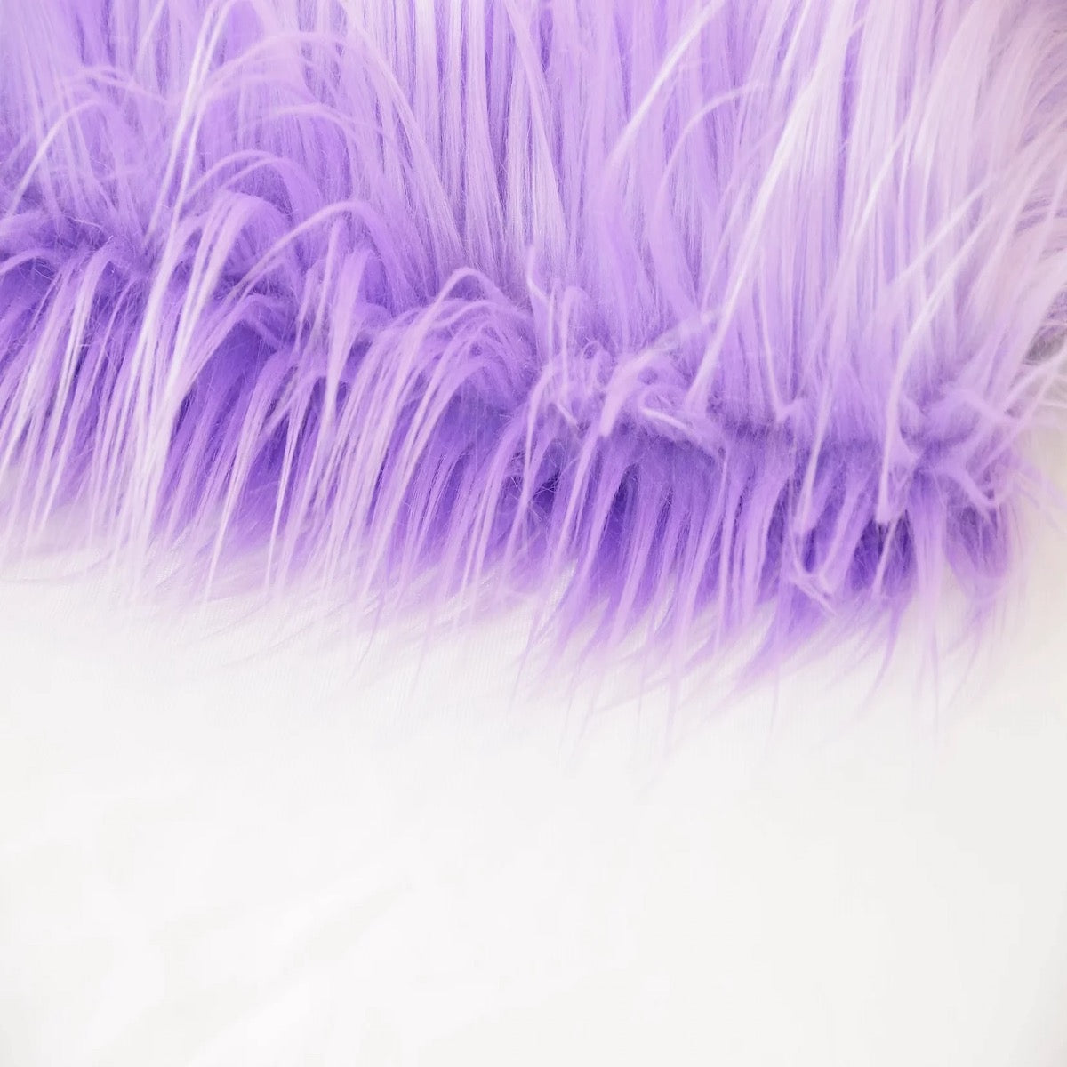 Lavender Purple Shaggy Long Pile Faux Fur Fabric (4") - Fashion Fabrics LLC
