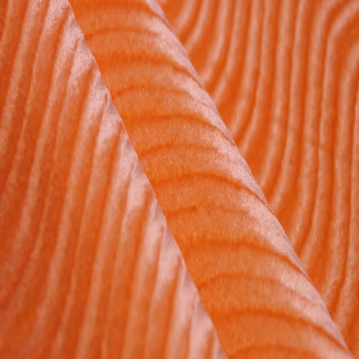 Orange Swirl Velvet Flocking Fabric - Fashion Fabrics LLC