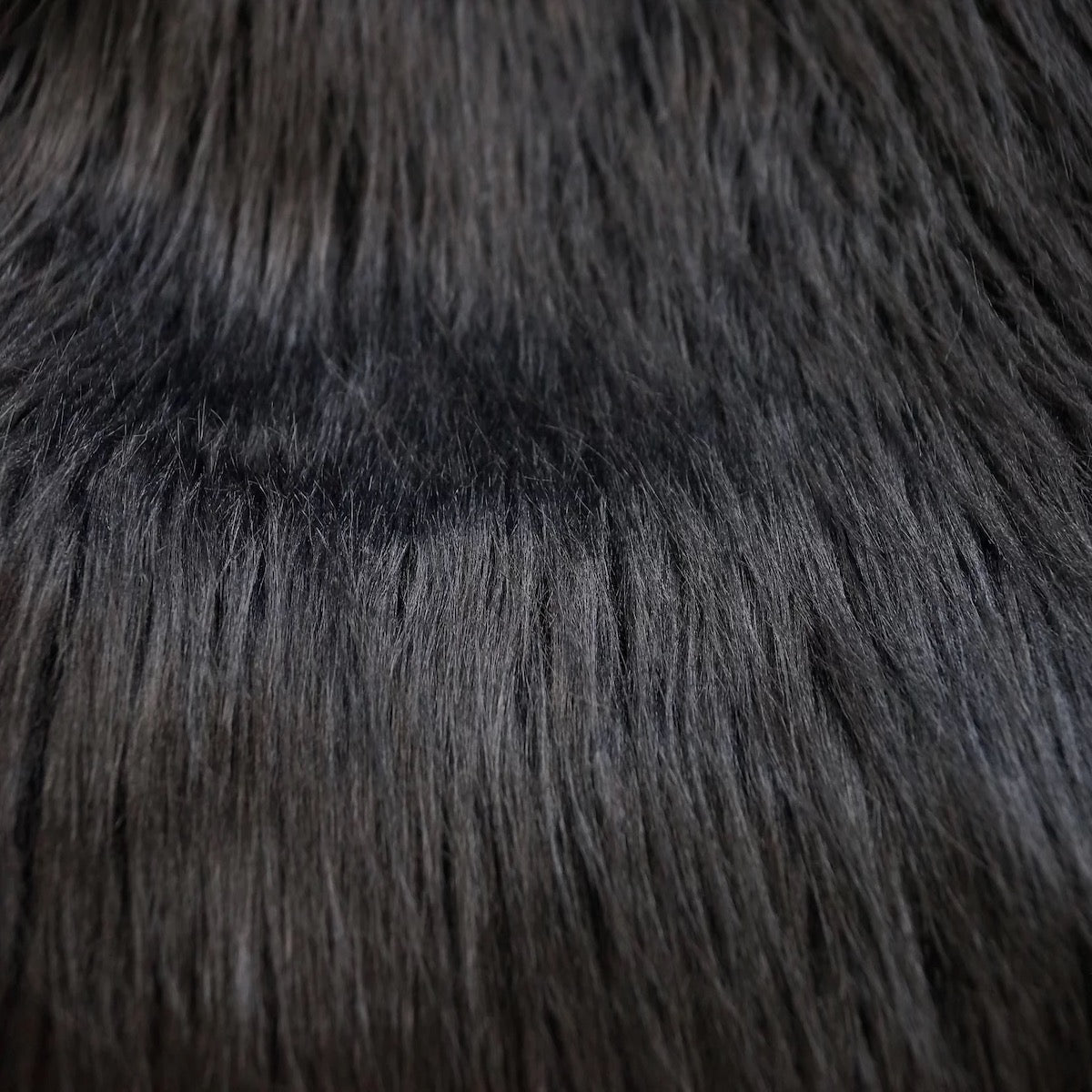 Black Shaggy Long Pile Faux Fur Fabric (4") - Fashion Fabrics LLC