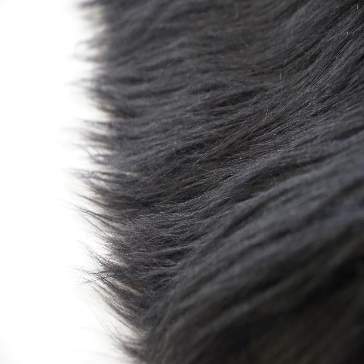 Black Shaggy Long Pile Faux Fur Fabric (4") - Fashion Fabrics LLC
