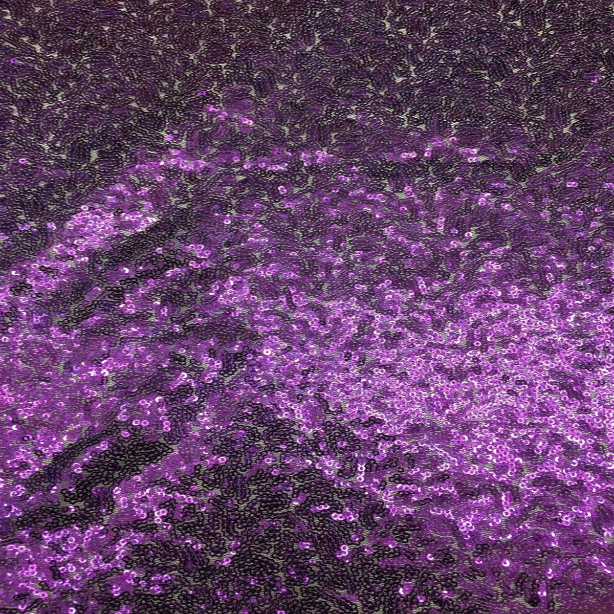 Purple Mini Disc All Over Sequin Nylon Mesh Fabric - Fashion Fabrics LLC