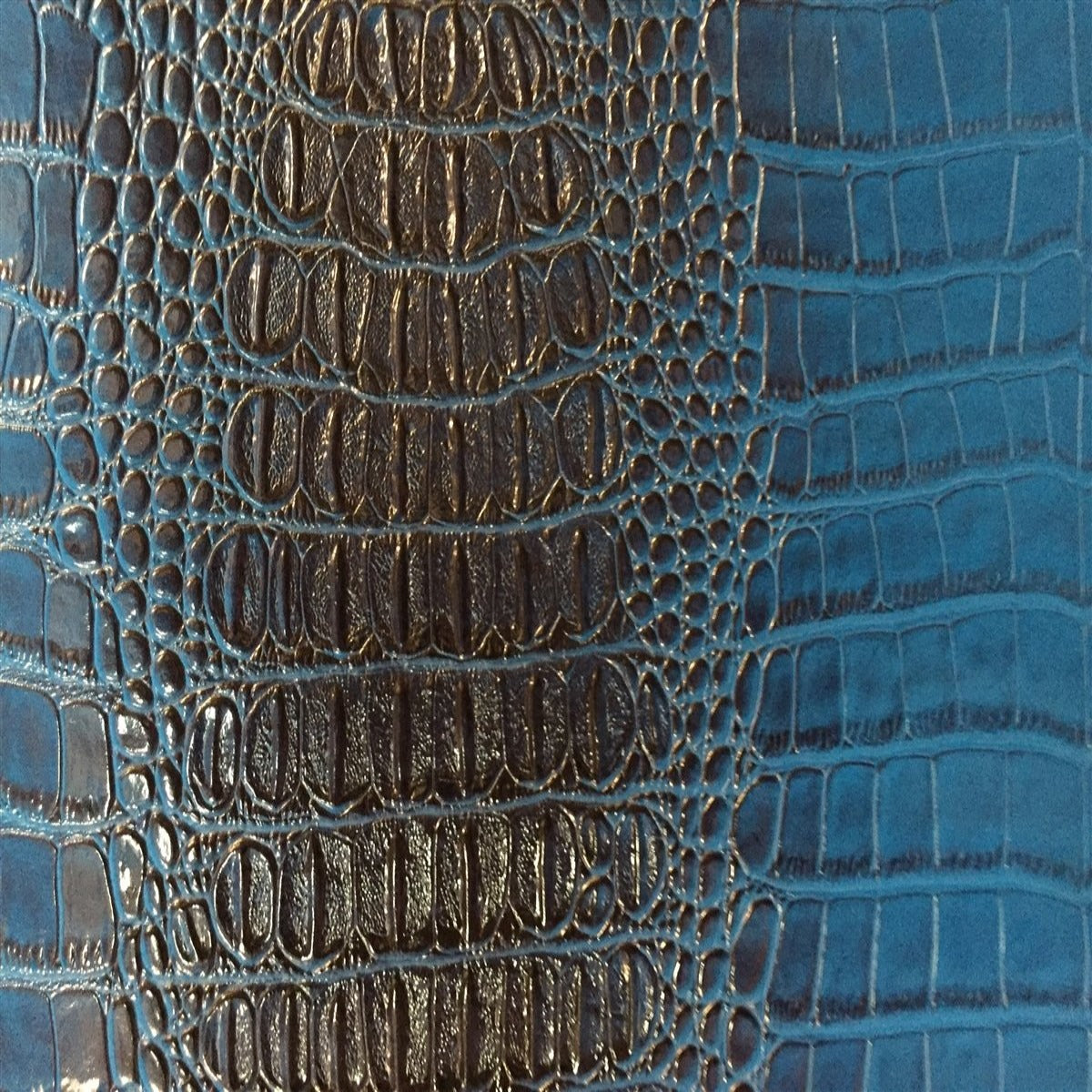 Royal Blue Black 2 Tone Metallic Gator Vinyl - Fashion Fabrics Los Angeles