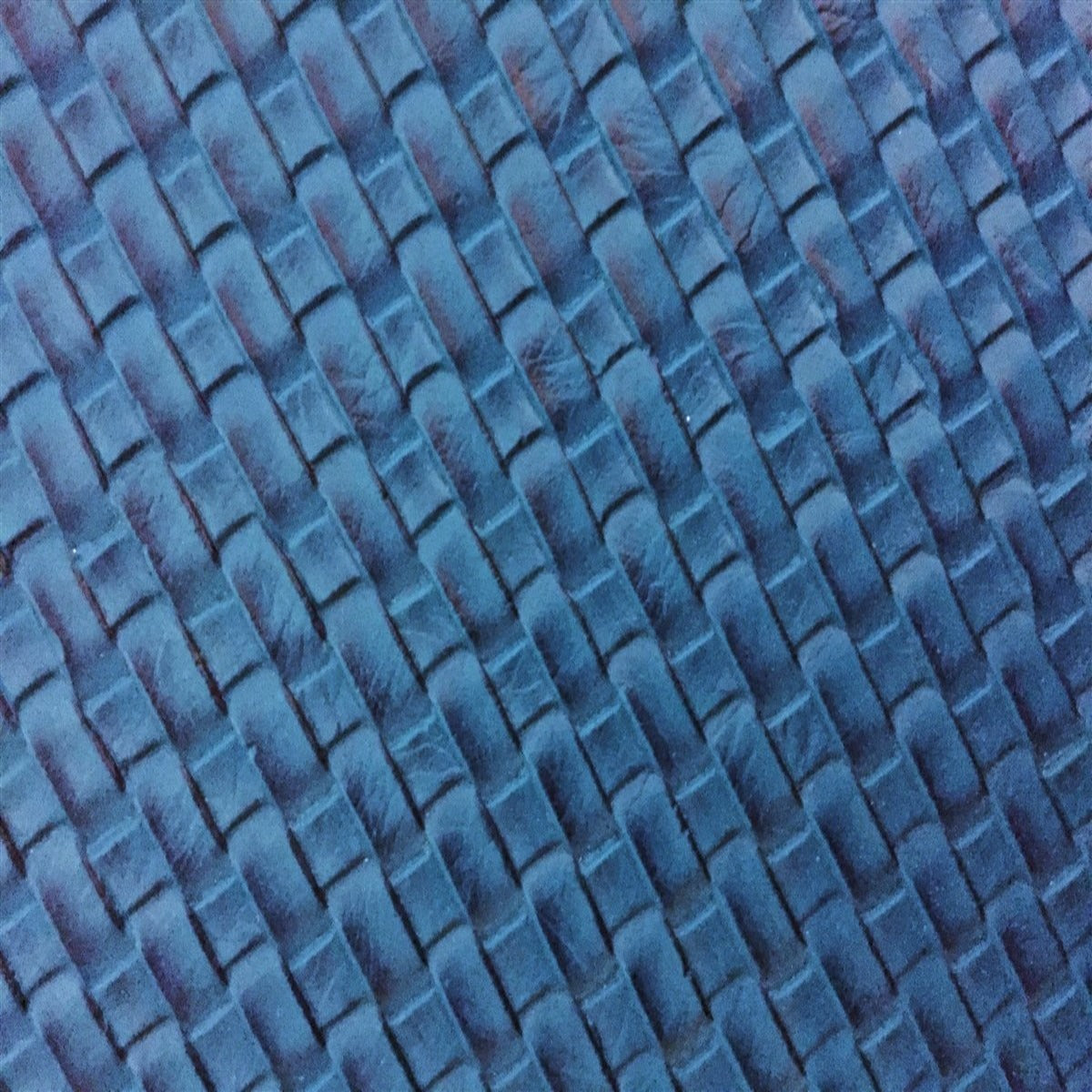 Blue Basket Weave Vinyl - Fashion Fabrics Los Angeles