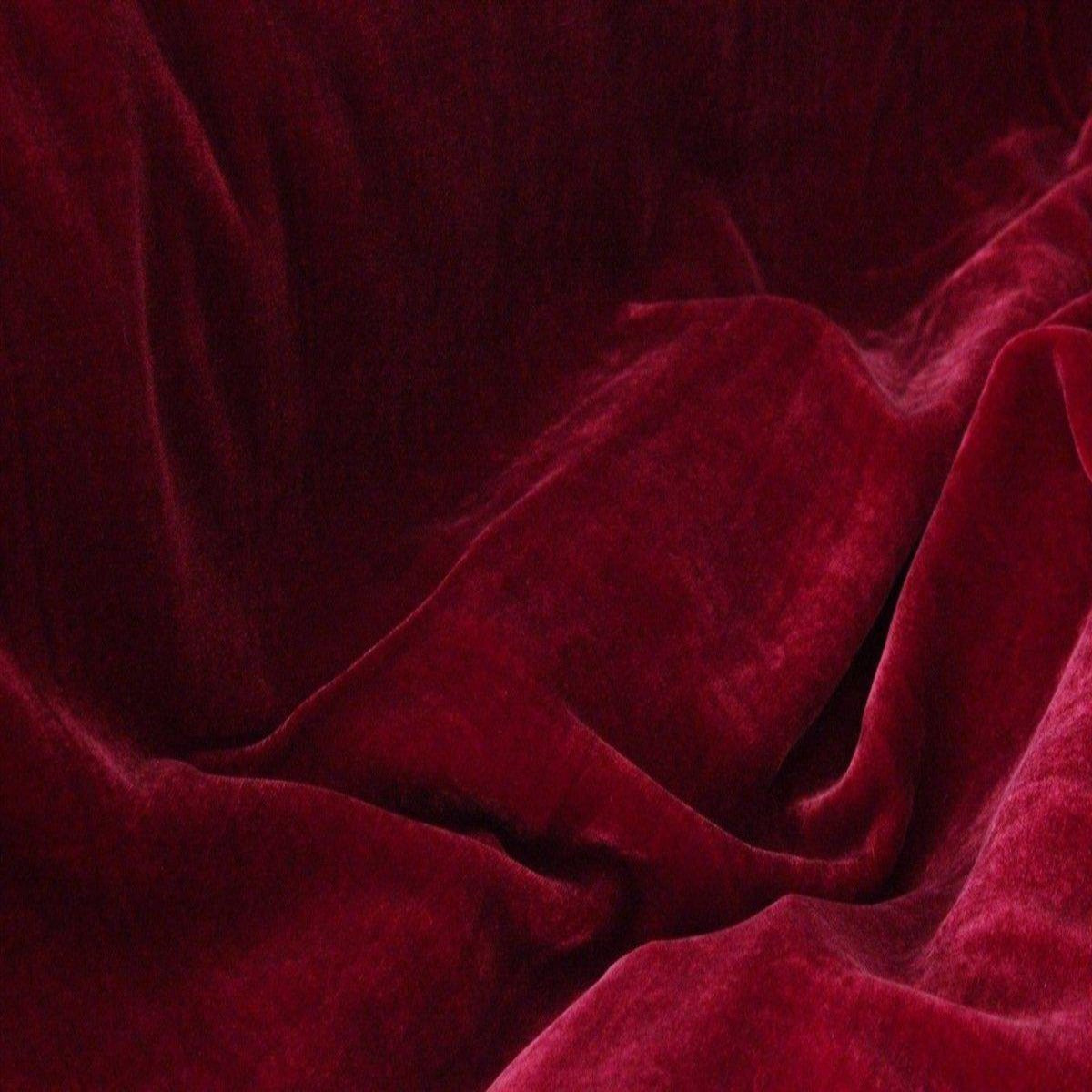 Dark Red Silk Velvet Fabric - Fashion Fabrics Los Angeles