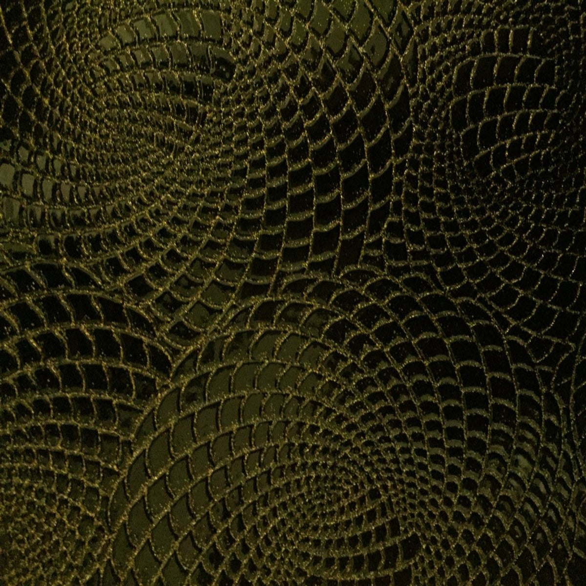 Gold / Black 2 - Tone Galaxy Swirl Vinyl Fabric - Fashion Fabrics Los Angeles