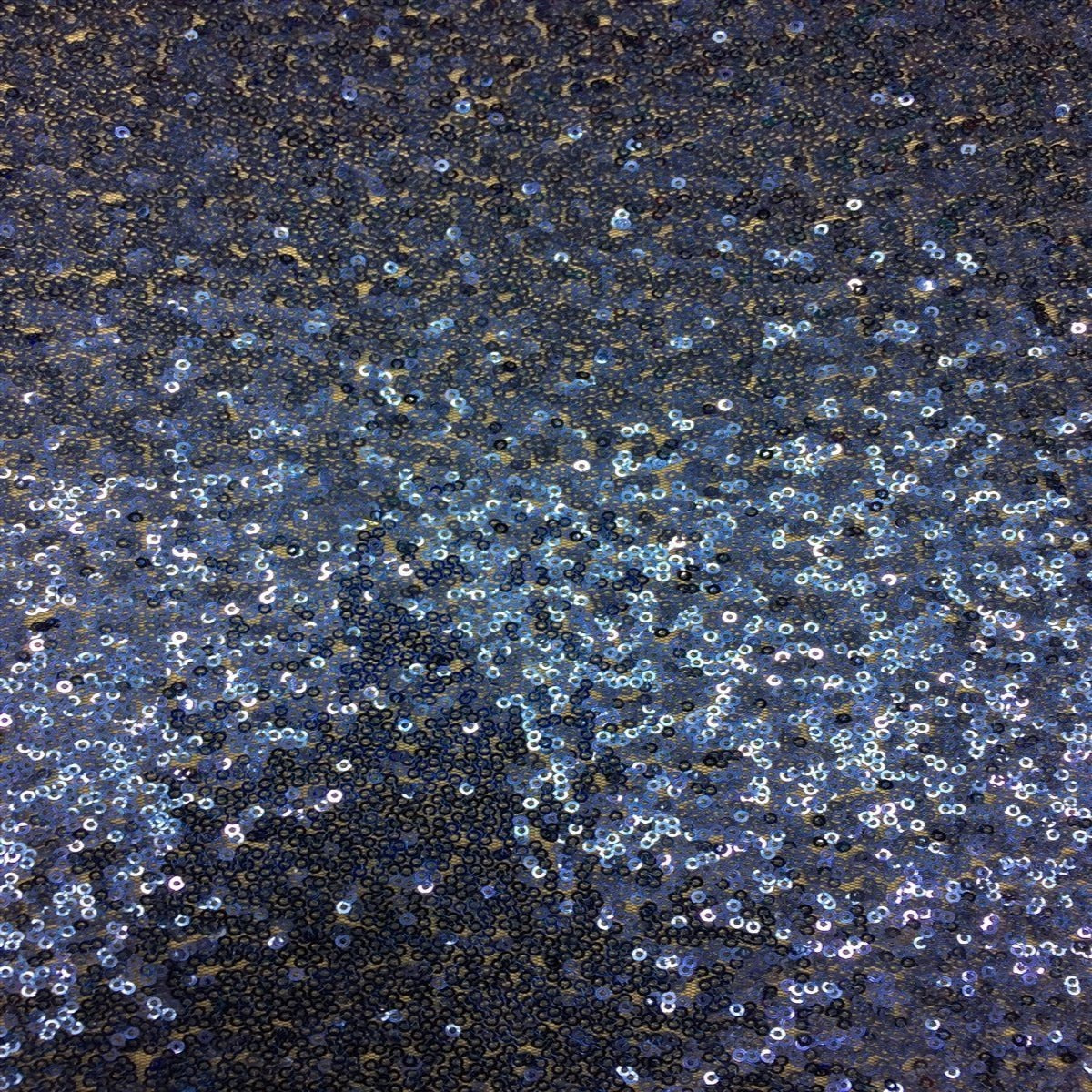 Navy Blue Mini Disc All Over Sequin Nylon Mesh Fabric - Fashion Fabrics LLC
