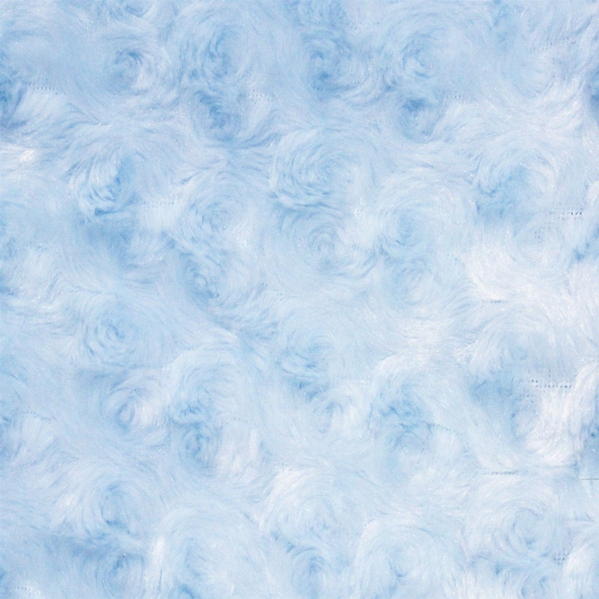 Sky Blue Swirl Rose Bud Fabric - Fashion Fabrics Los Angeles
