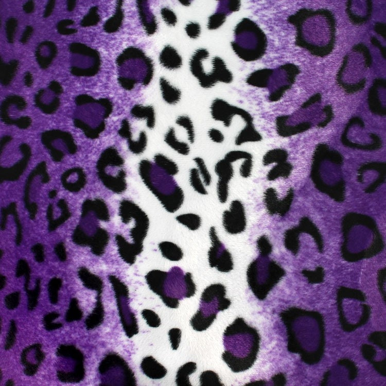 Purple Leopard Velboa Faux Fur - Fashion Fabrics Los Angeles