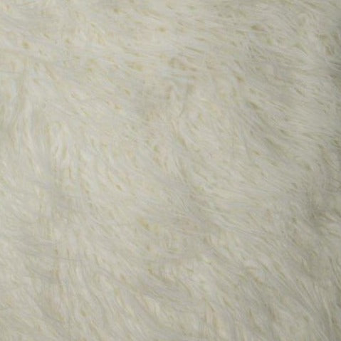 White Mongolian Long Pile Faux Fur Fabric - Fashion Fabrics Los Angeles