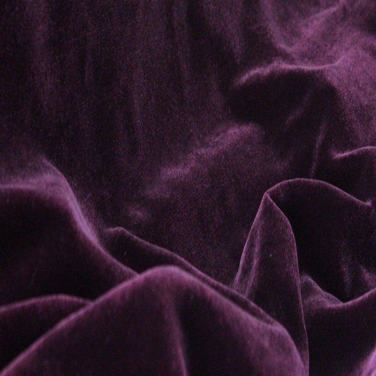 Eggplant Purple Silk Velvet Fabric - Fashion Fabrics Los Angeles
