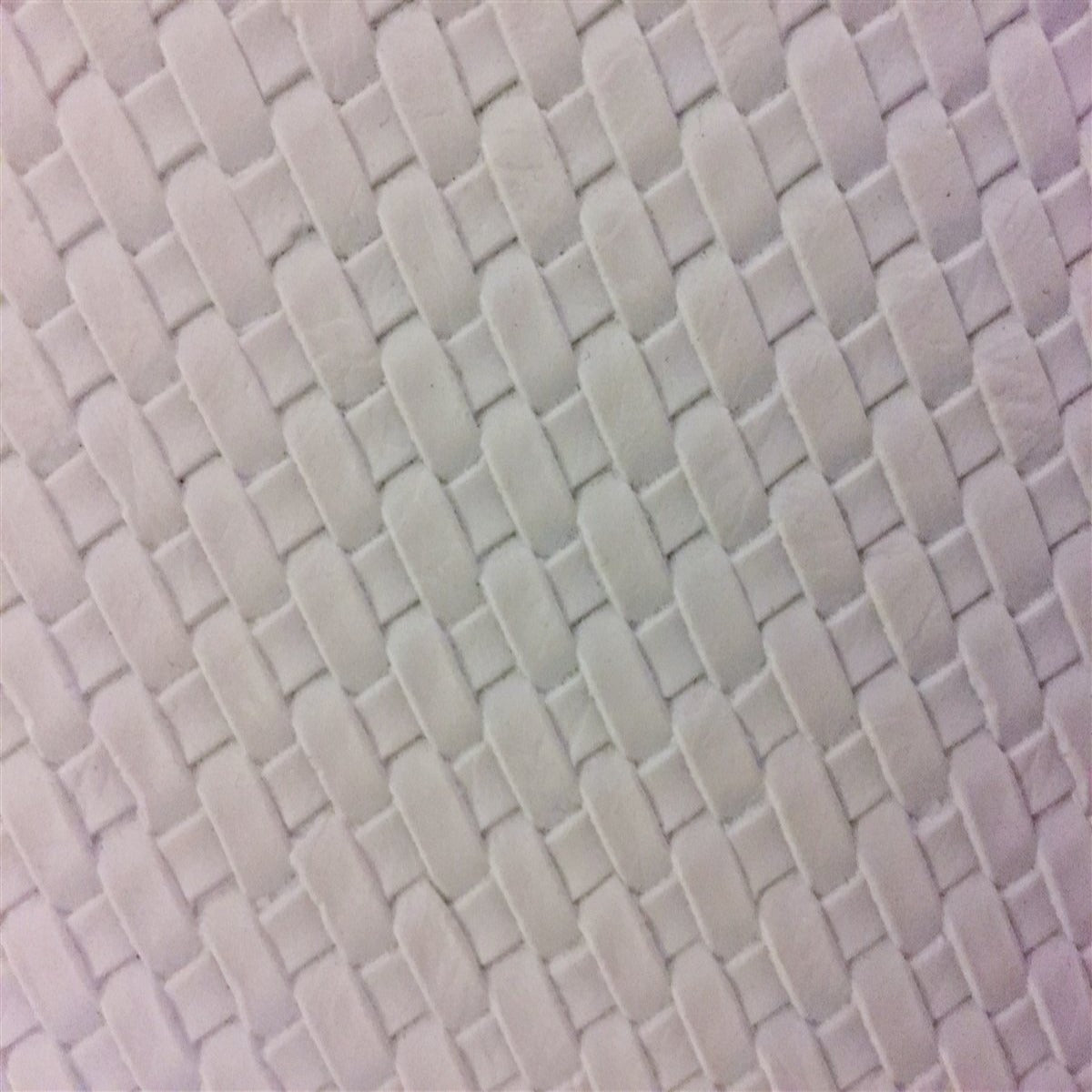 White Basket Weave Vinyl - Fashion Fabrics Los Angeles