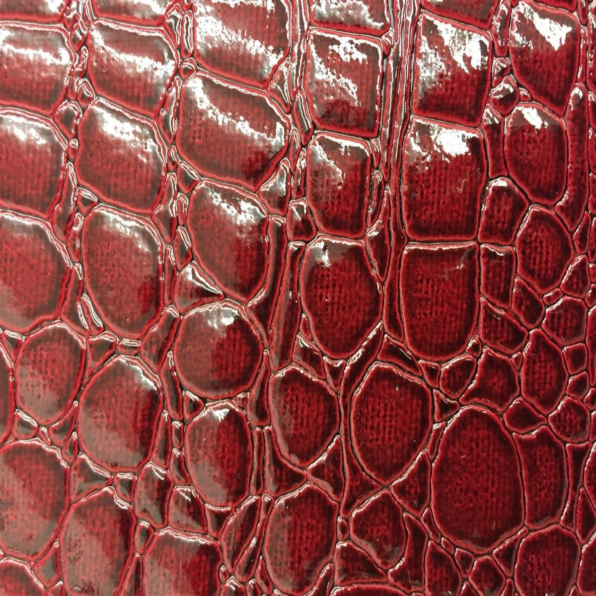 Burgundy Crocodile Vinyl Fabric - Fashion Fabrics Los Angeles