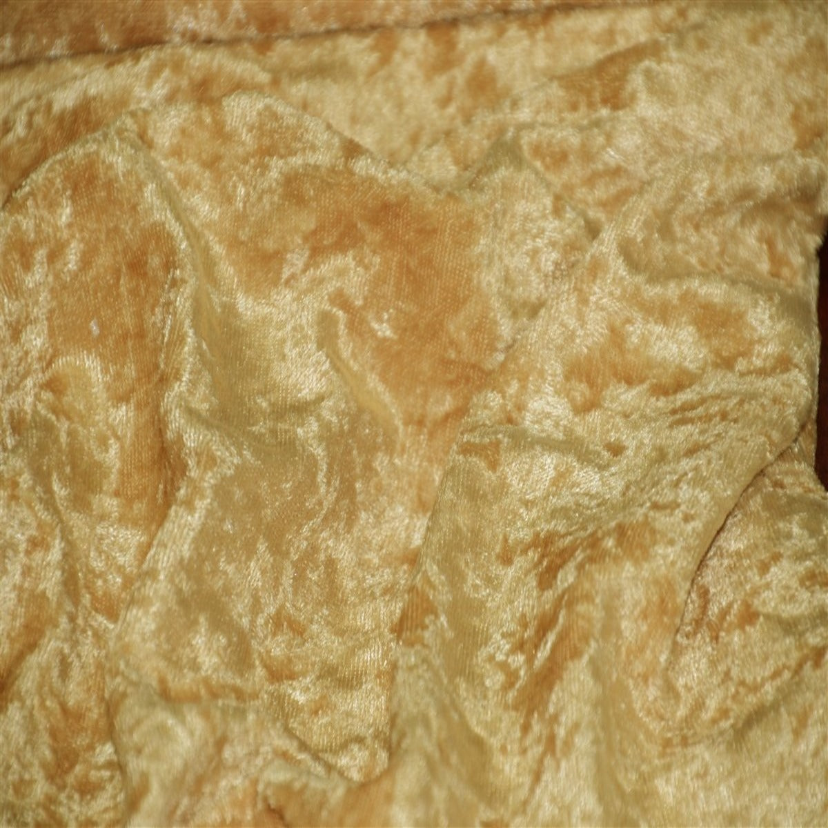 Gold Panne Crush Stretch Velvet Fabric - Fashion Fabrics Los Angeles