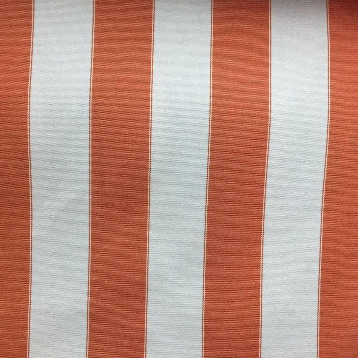 Orange Ivory Striped Outdoor Canvas Fabric - Fashion Fabrics Los Angeles