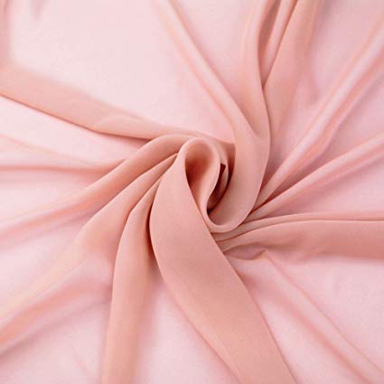 Dusty Rose Stretch Chiffon Fabric - Fashion Fabrics Los Angeles 