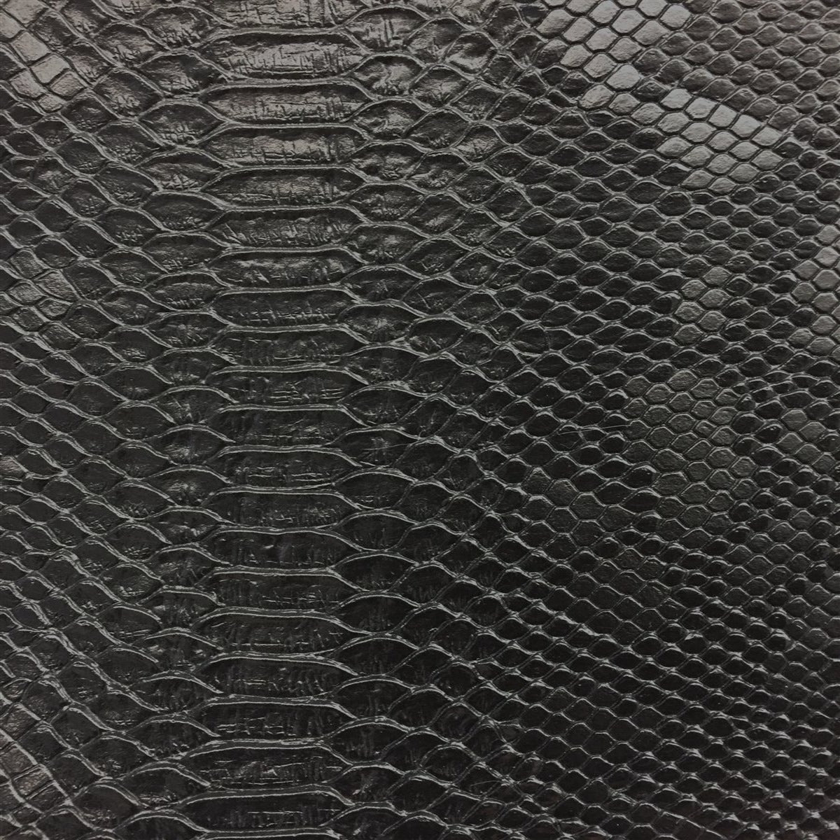 Black Faux Viper Sopythana Snake Skin Vinyl - Fashion Fabrics Los Angeles
