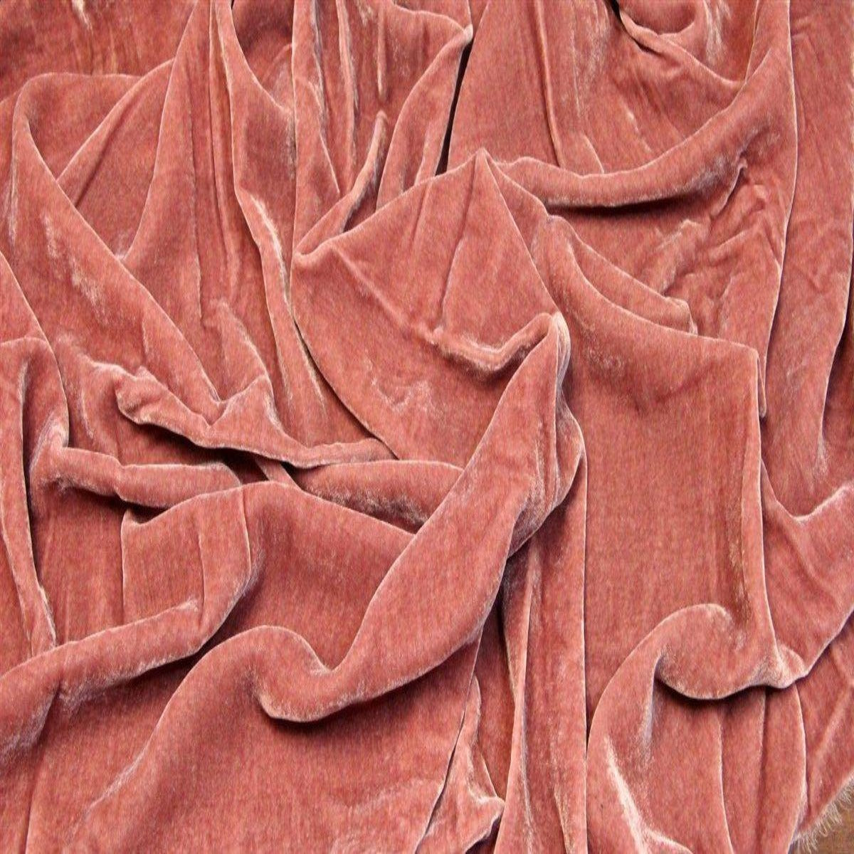 Mulberry Pink Silk Velvet Fabric - Fashion Fabrics Los Angeles
