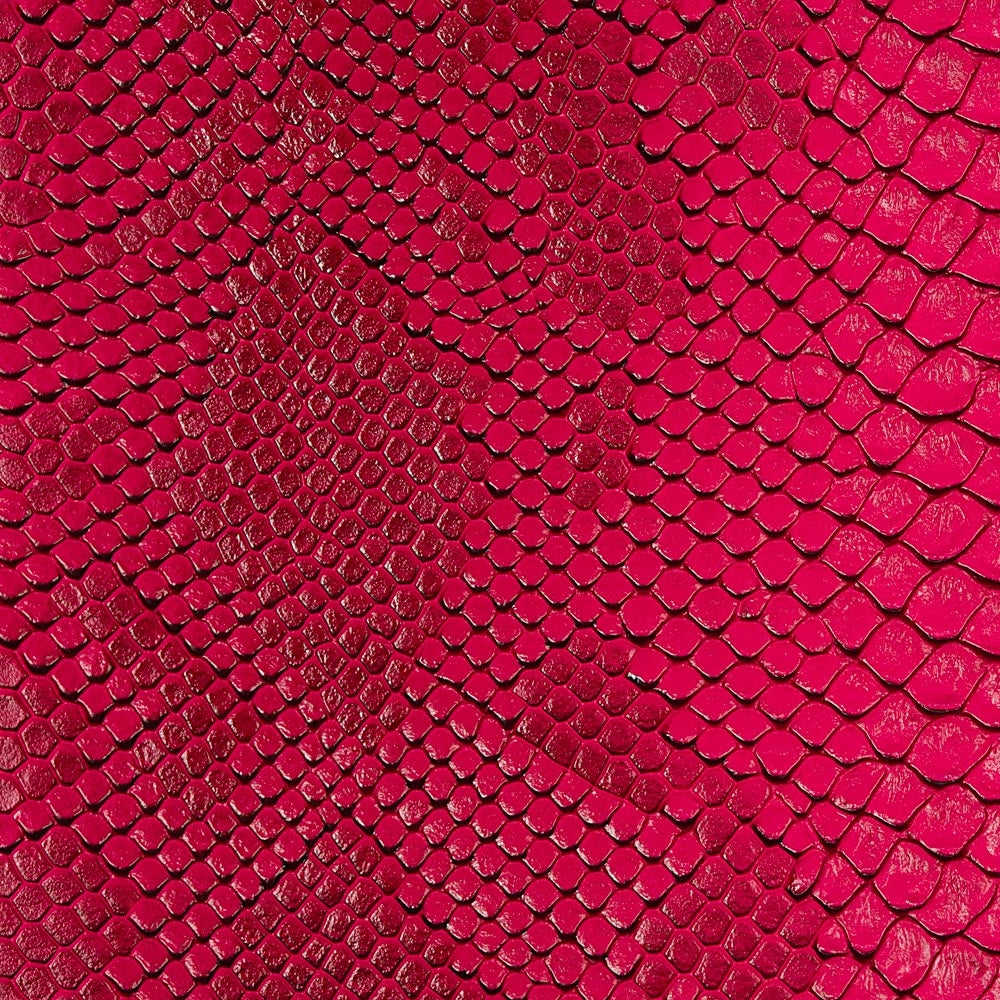 Fuchsia Faux Viper Sopythana Snake Skin Vinyl Fabric - Fashion Fabrics Los Angeles