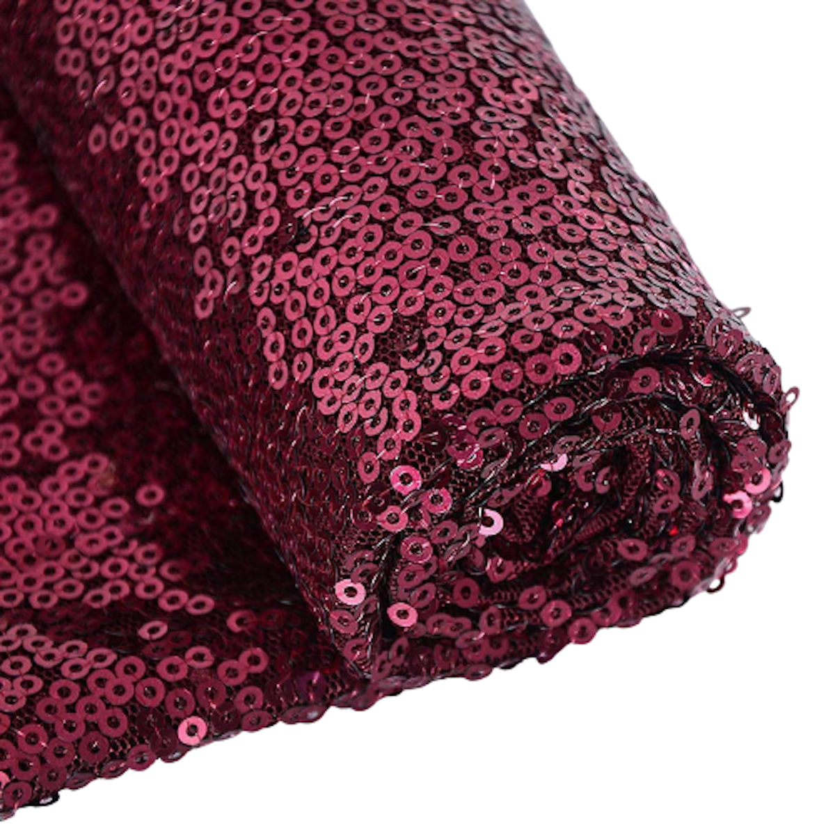 Burgundy Mini Disc All Over Sequin Nylon Mesh Fabric - Fashion Fabrics LLC