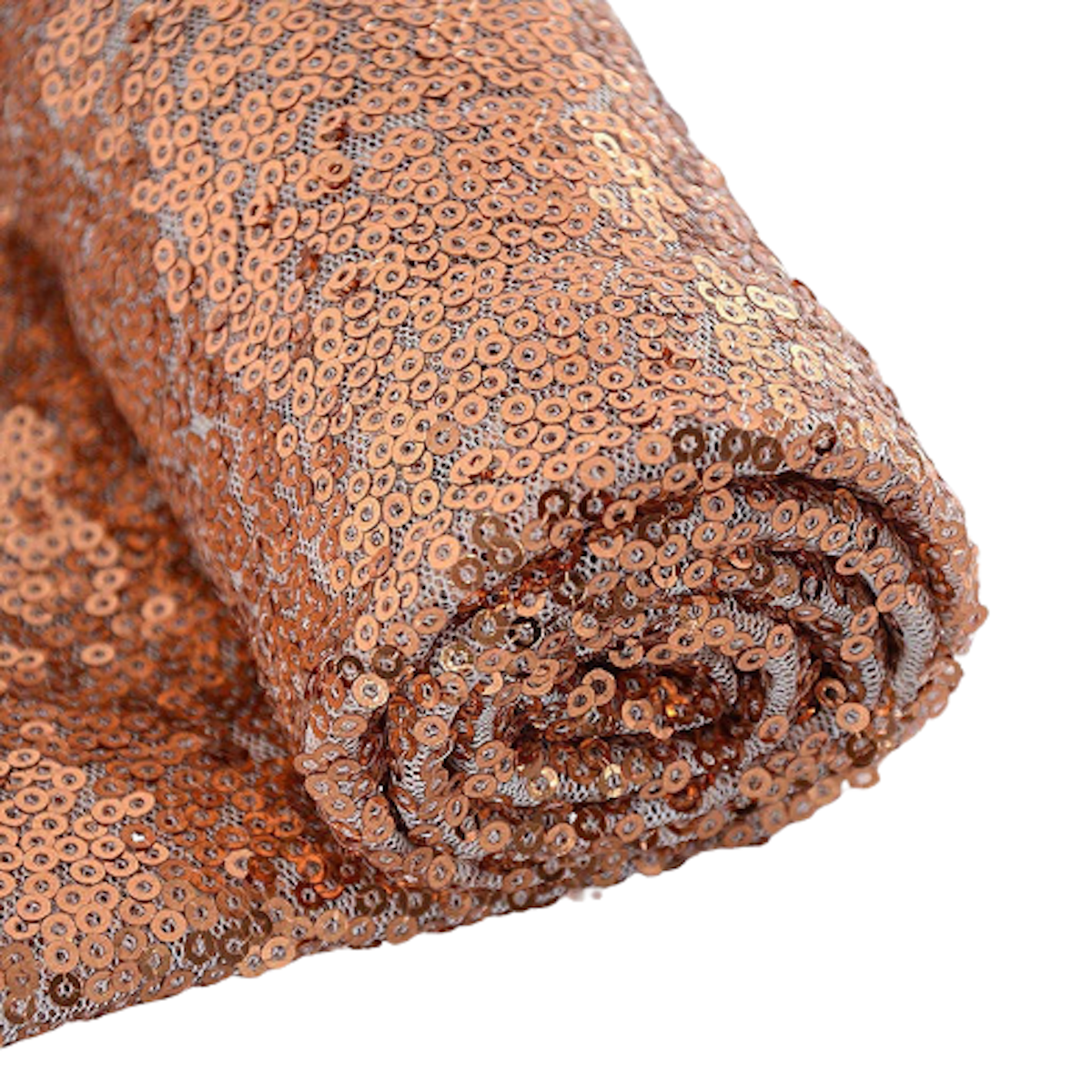 Dusty Rose Mini Disc All Over Sequin Nylon Mesh Fabric - Fashion Fabrics LLC