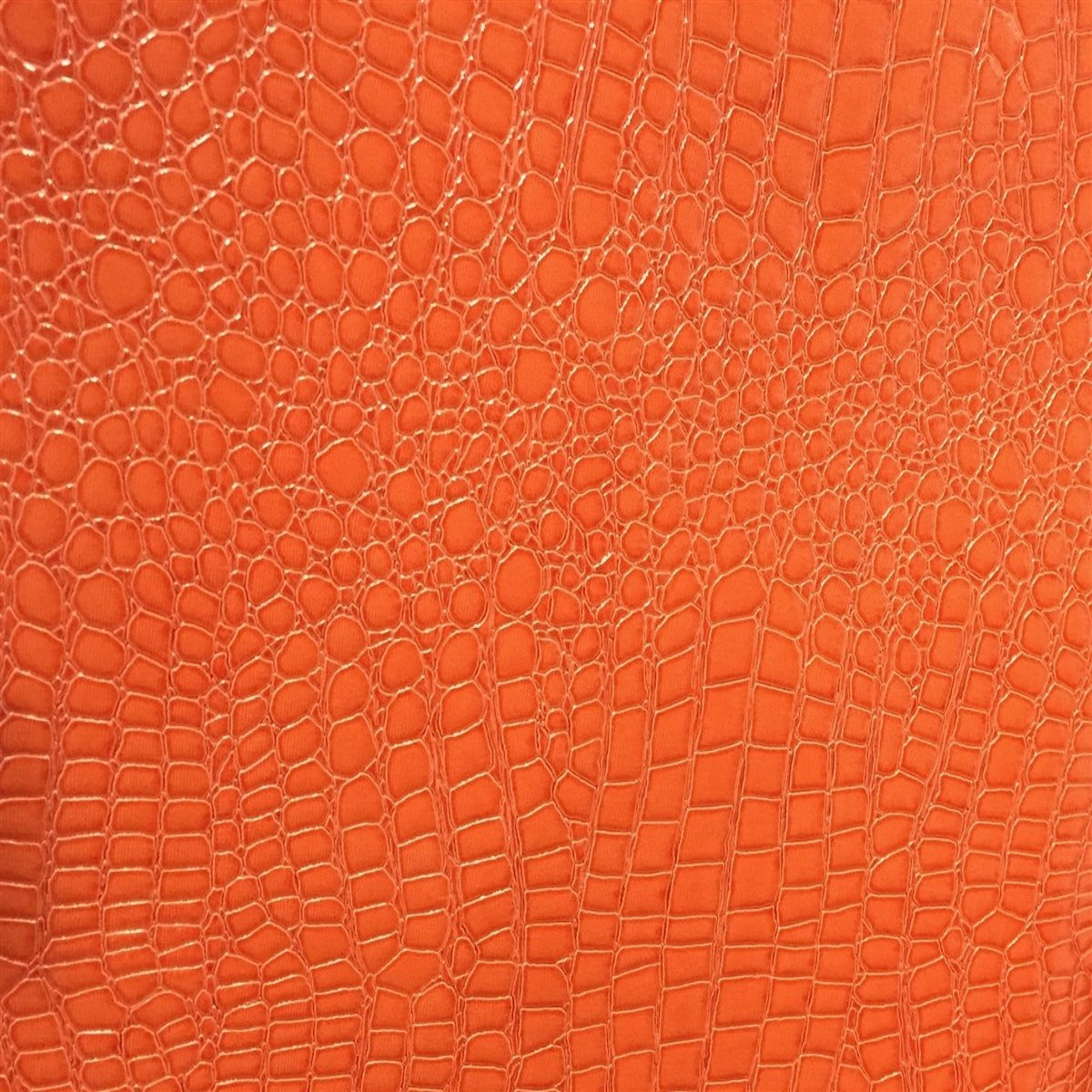 Orange Crocodile Vinyl Fabric - Fashion Fabrics Los Angeles