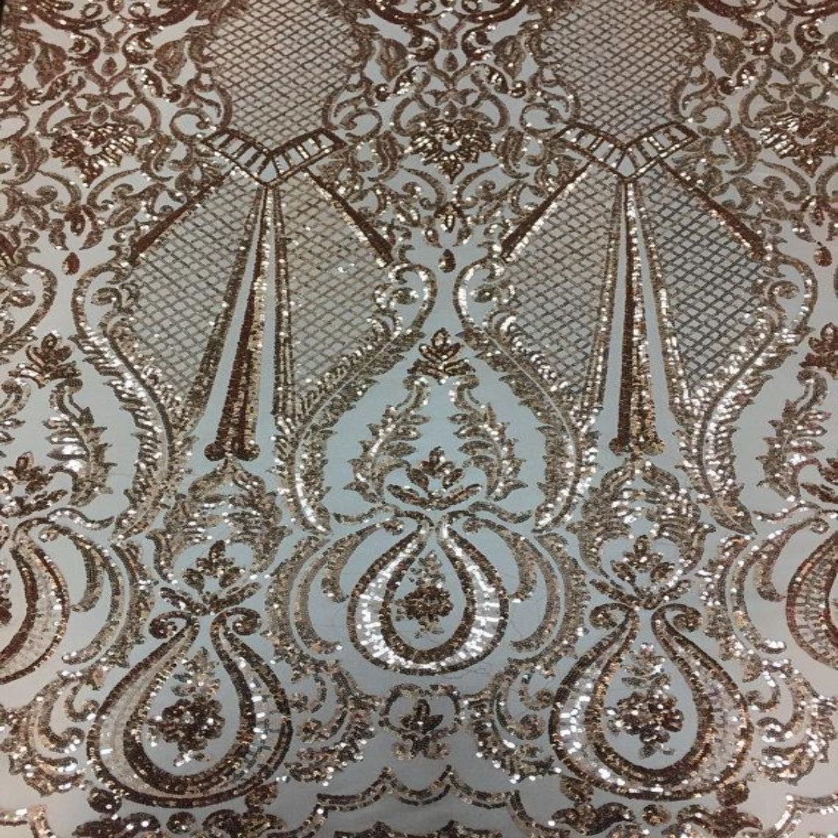 Blush Chantal Deluxe Sequins Lace Fabric - Fashion Fabrics LLC