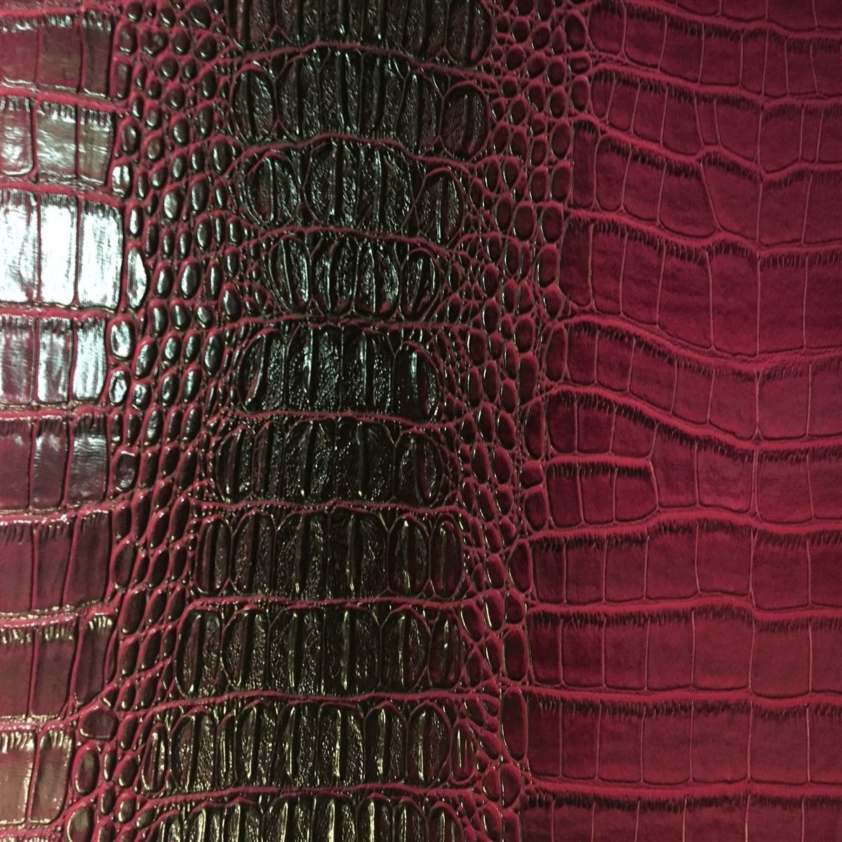 Pink Black 2 Tone Metallic Gator Vinyl - Fashion Fabrics Los Angeles