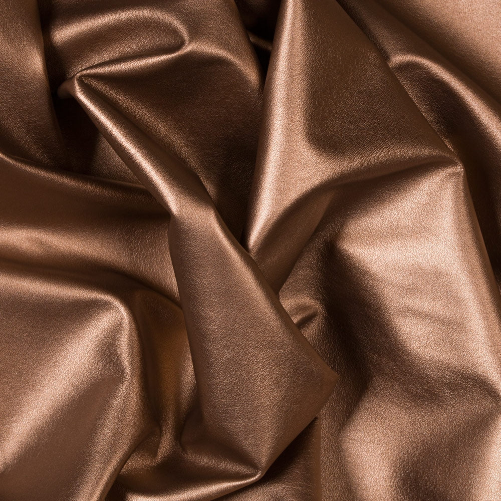 Bronze Two Way Stretch Vinyl Fabric - Fashion Fabrics Los Angeles