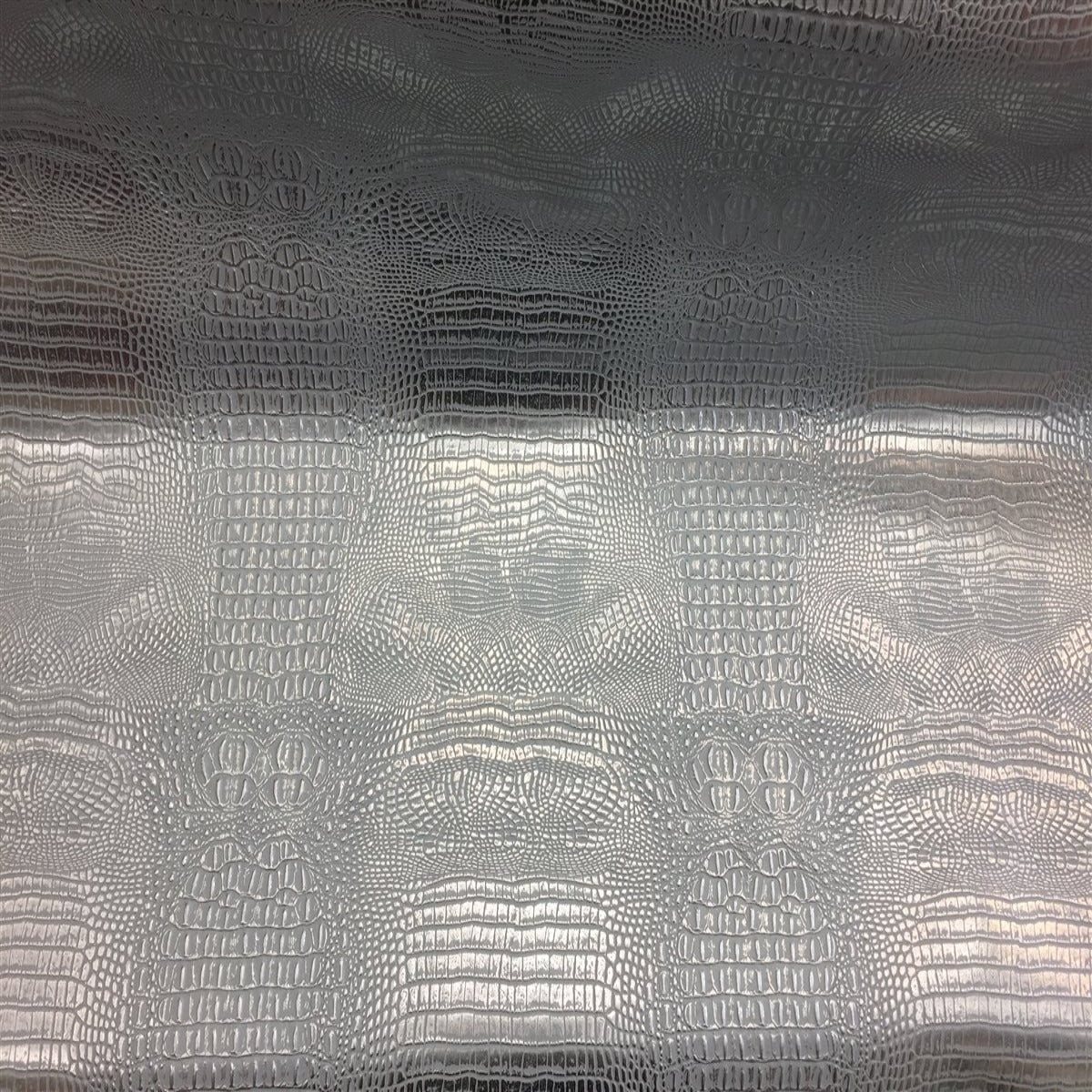 Silver Gray 2 Tone Metallic Gator Vinyl - Fashion Fabrics Los Angeles