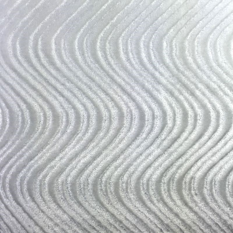 White Swirl Velvet Flocking Fabric - Fashion Fabrics Los Angeles