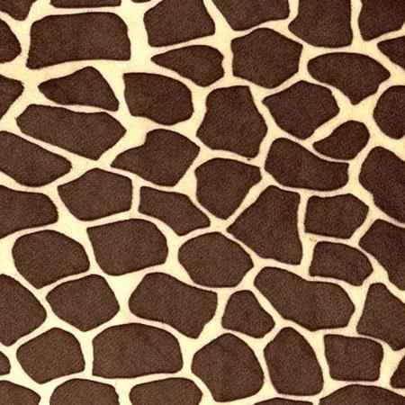 Brown Giraffe Print Fleece Fabric - Fashion Fabrics Los Angeles