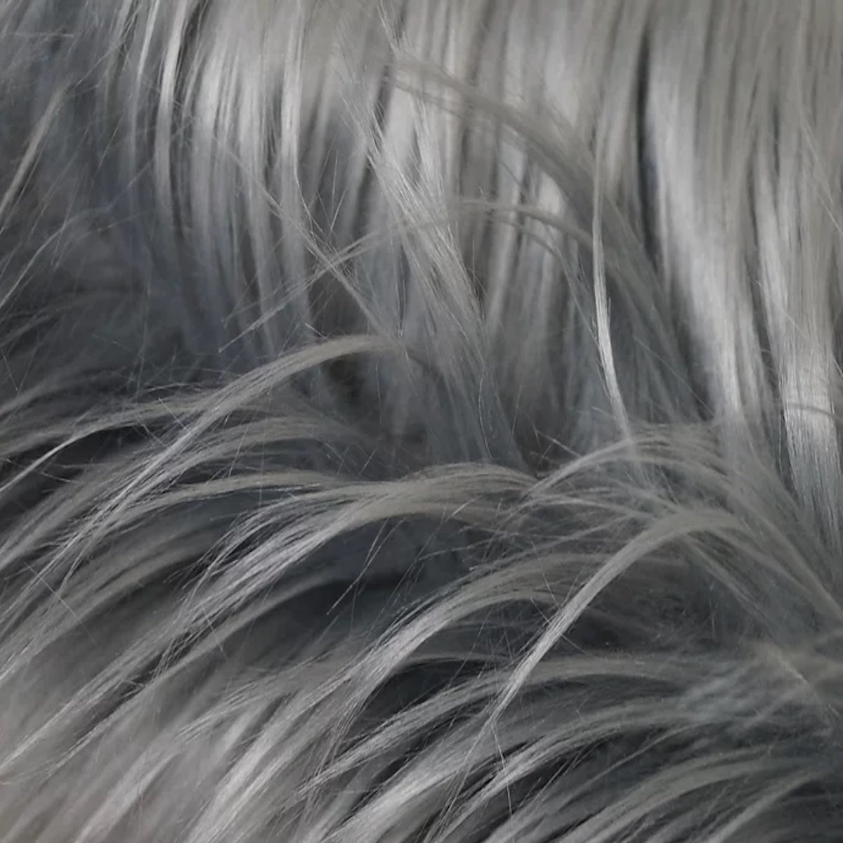 Charcoal Gray Shaggy Long Pile Faux Fur Fabric (4") - Fashion Fabrics LLC