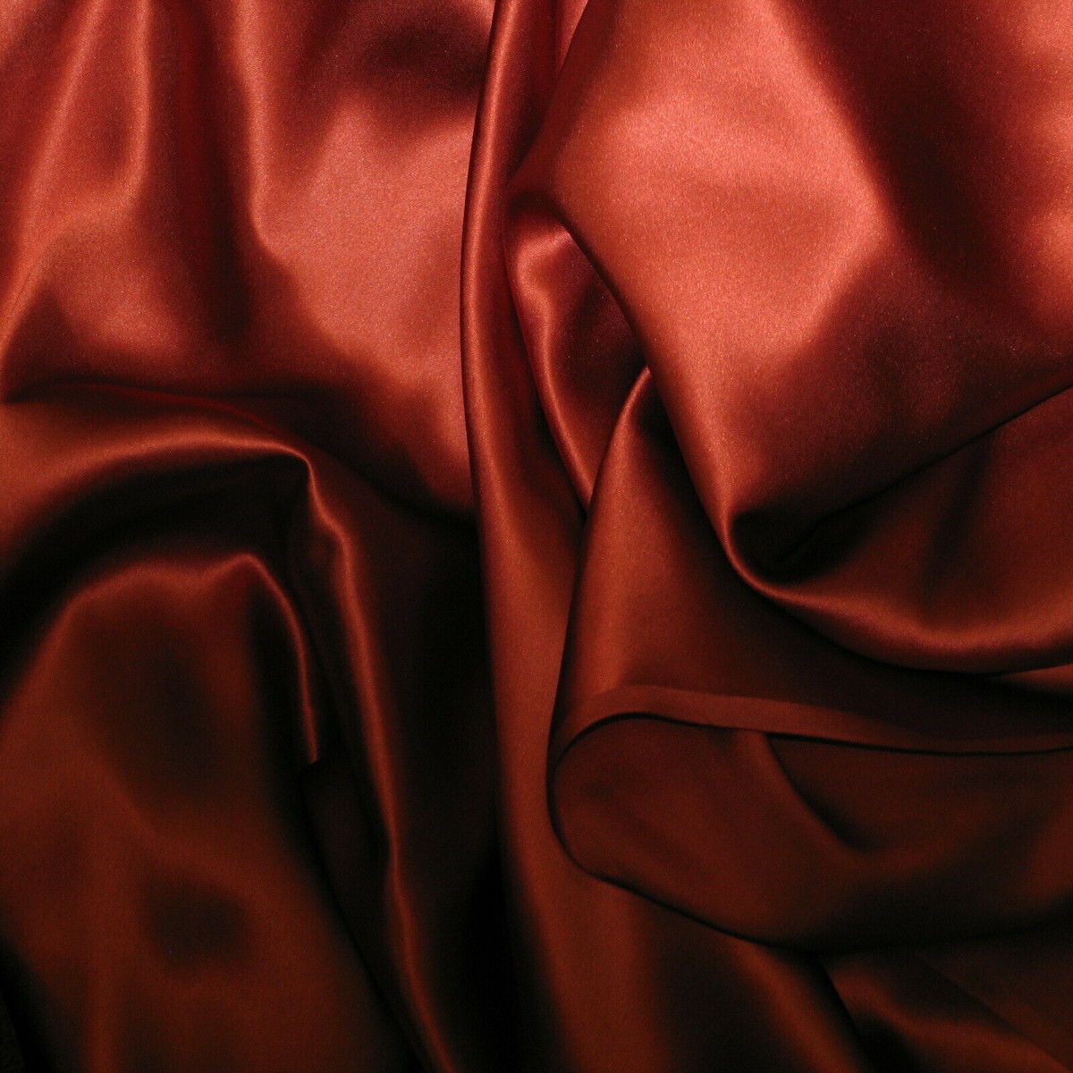 Cognac Red Silk Charmeuse Fabric - Fashion Fabrics Los Angeles