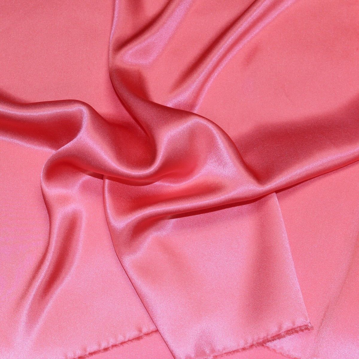 Coral Pink Silk Charmeuse Fabric - Fashion Fabrics Los Angeles