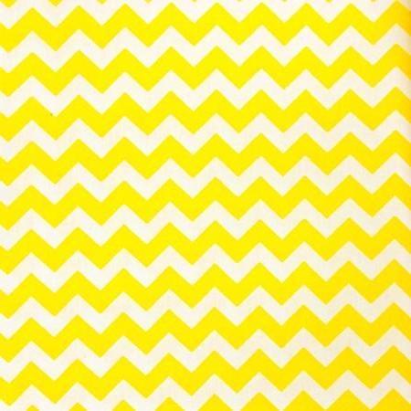 Yellow White Half Inch Chevron Poly Cotton Fabric - Fashion Fabrics Los Angeles