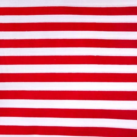 Red White Half Inch Stripe Poly Cotton Fabric - Fashion Fabrics Los Angeles