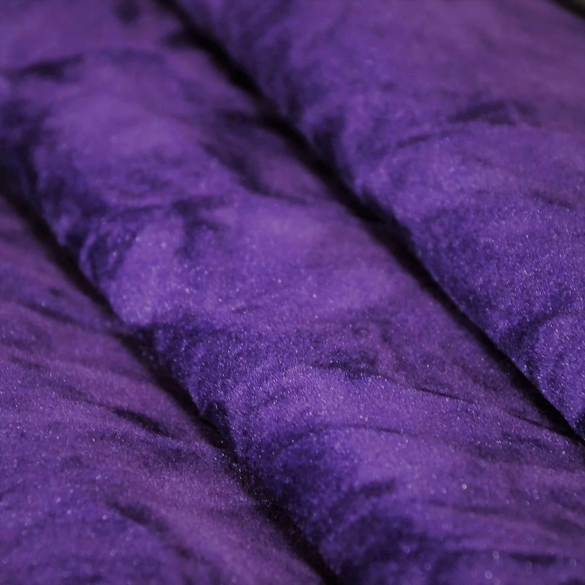 Dark Purple Crushed Velvet Flocking Upholstery Fabric