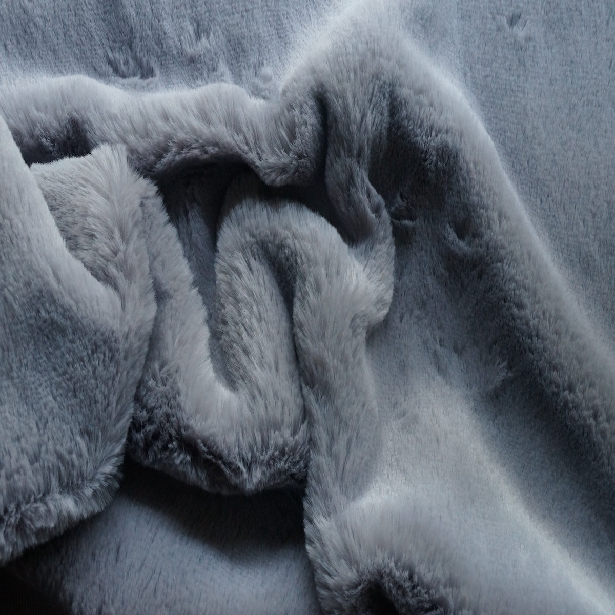 Charcoal Gray Rex Rabbit Minky Faux Fur Fabric - Fashion Fabrics LLC