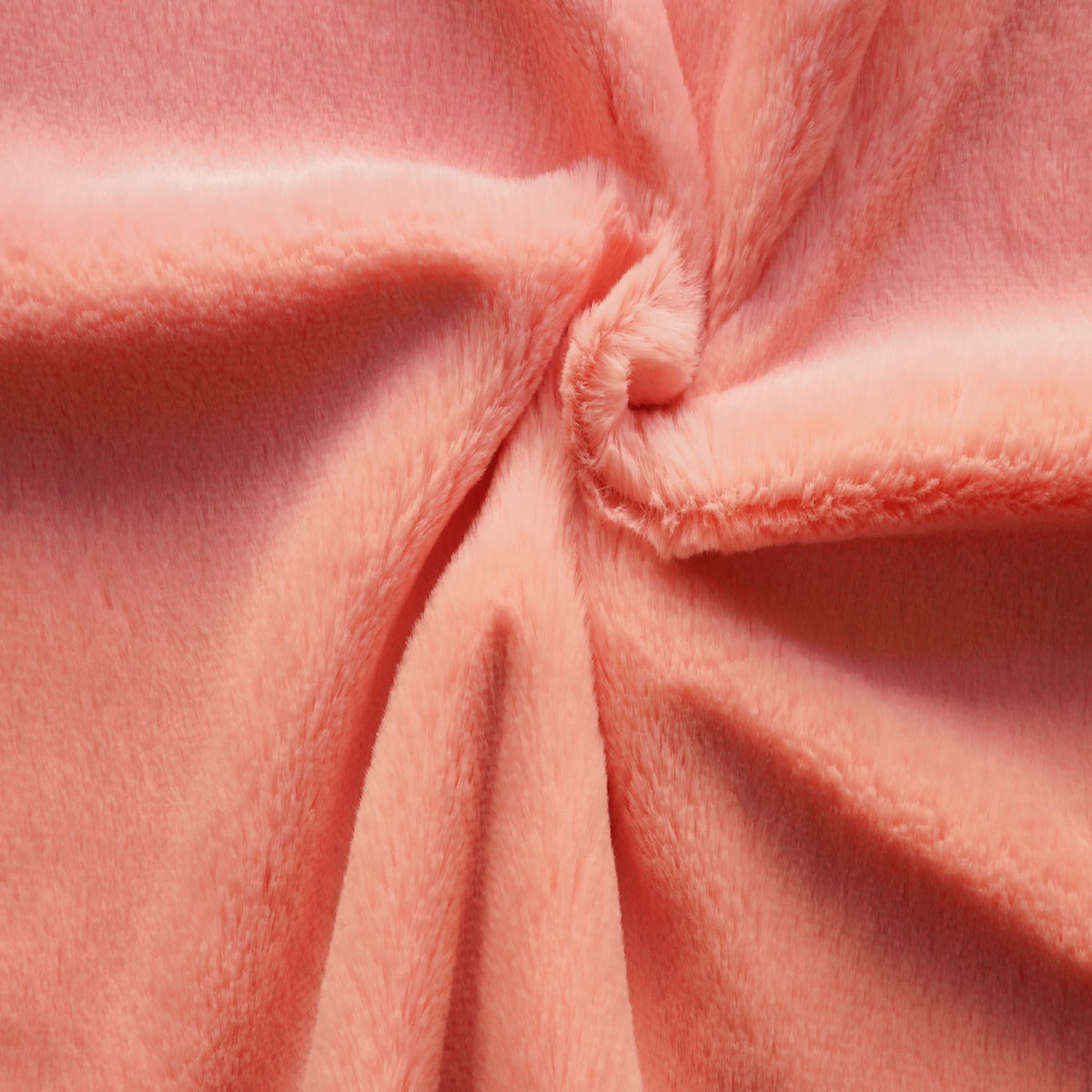 Coral Pink Rex Rabbit Minky Faux Fur Fabric - Fashion Fabrics LLC