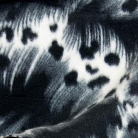 Hurricane Black Leopard Print Fleece Fabric - Fashion Fabrics Los Angeles 