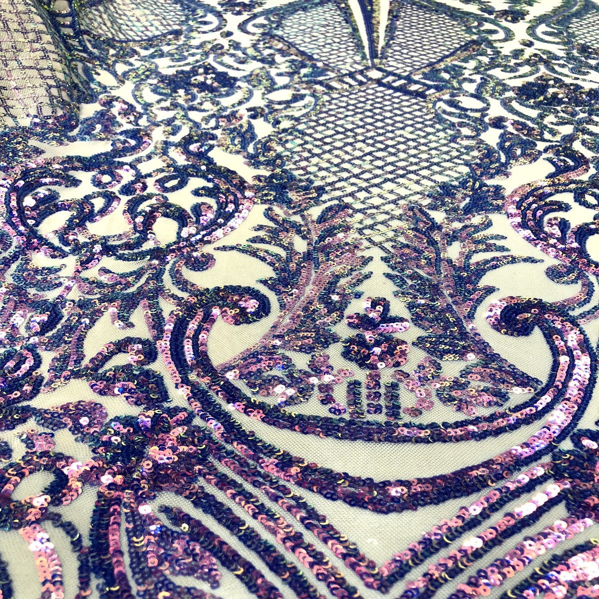 Lavender Iridescent Chantal Deluxe Sequin Fabric - Fashion Fabrics LLC